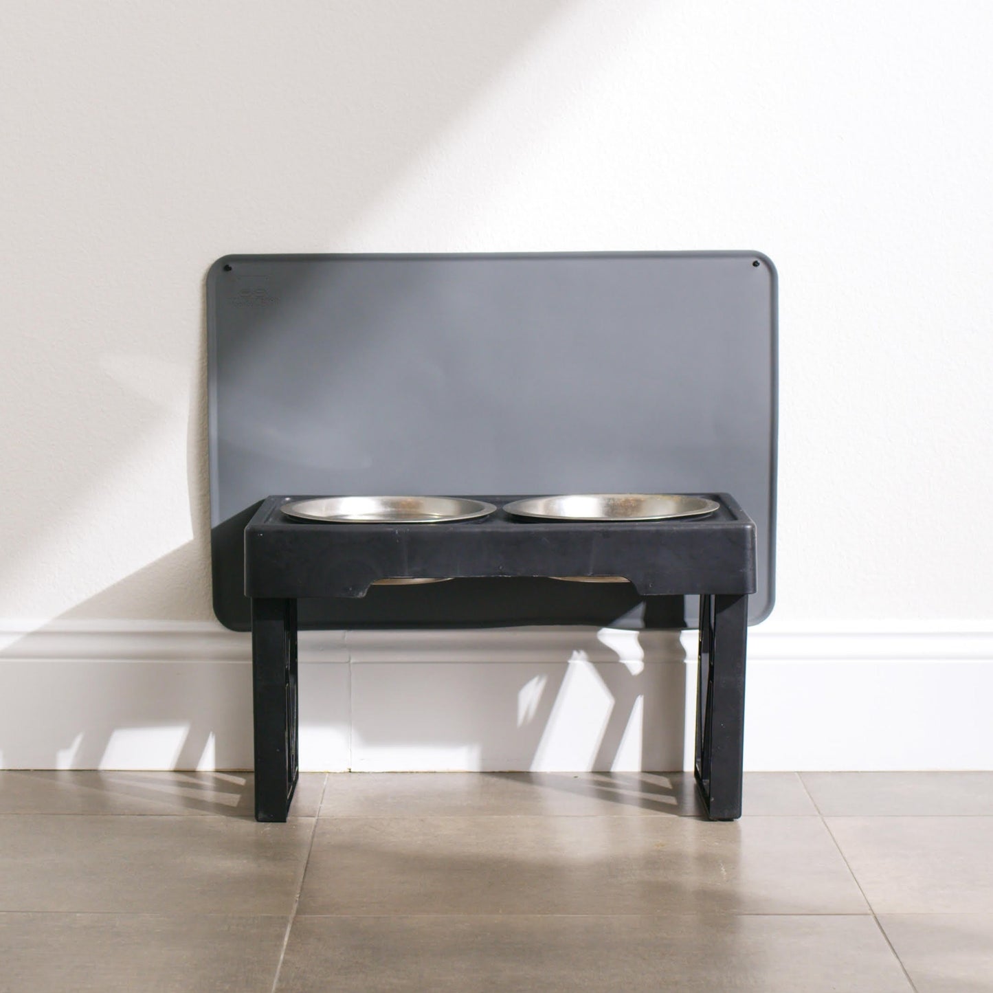 WallPawtector Mat, protects wall behind dog bowls from spills, stains, splatter